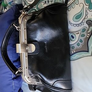 Gianni Conti black  Leather satchel